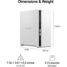 Serveur NAS QNAP TS-233 2 Baies ARM Cortex-A55 2GHz 2Go DDR4