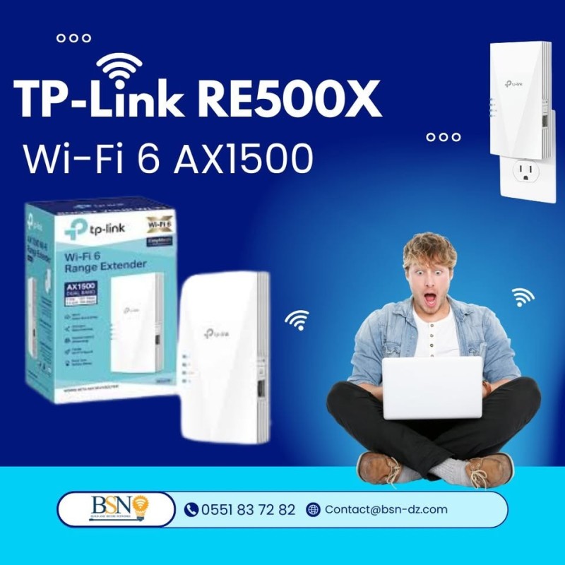 TP‑Link RE500X – Répéteur / Extender Wi‑Fi 6 AX1500